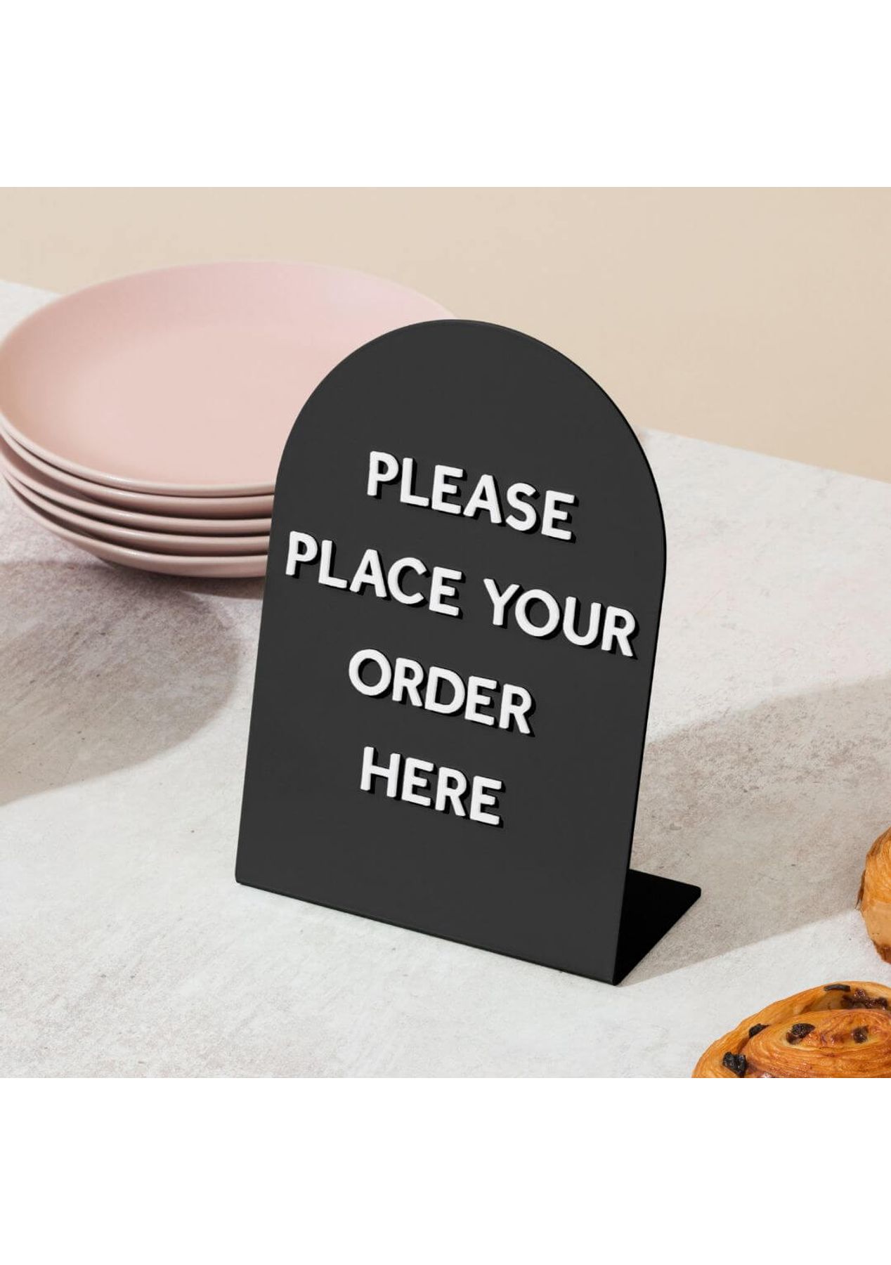 George & Willy - Large Round Counter Signs - Set of 3 - sage - Onceit