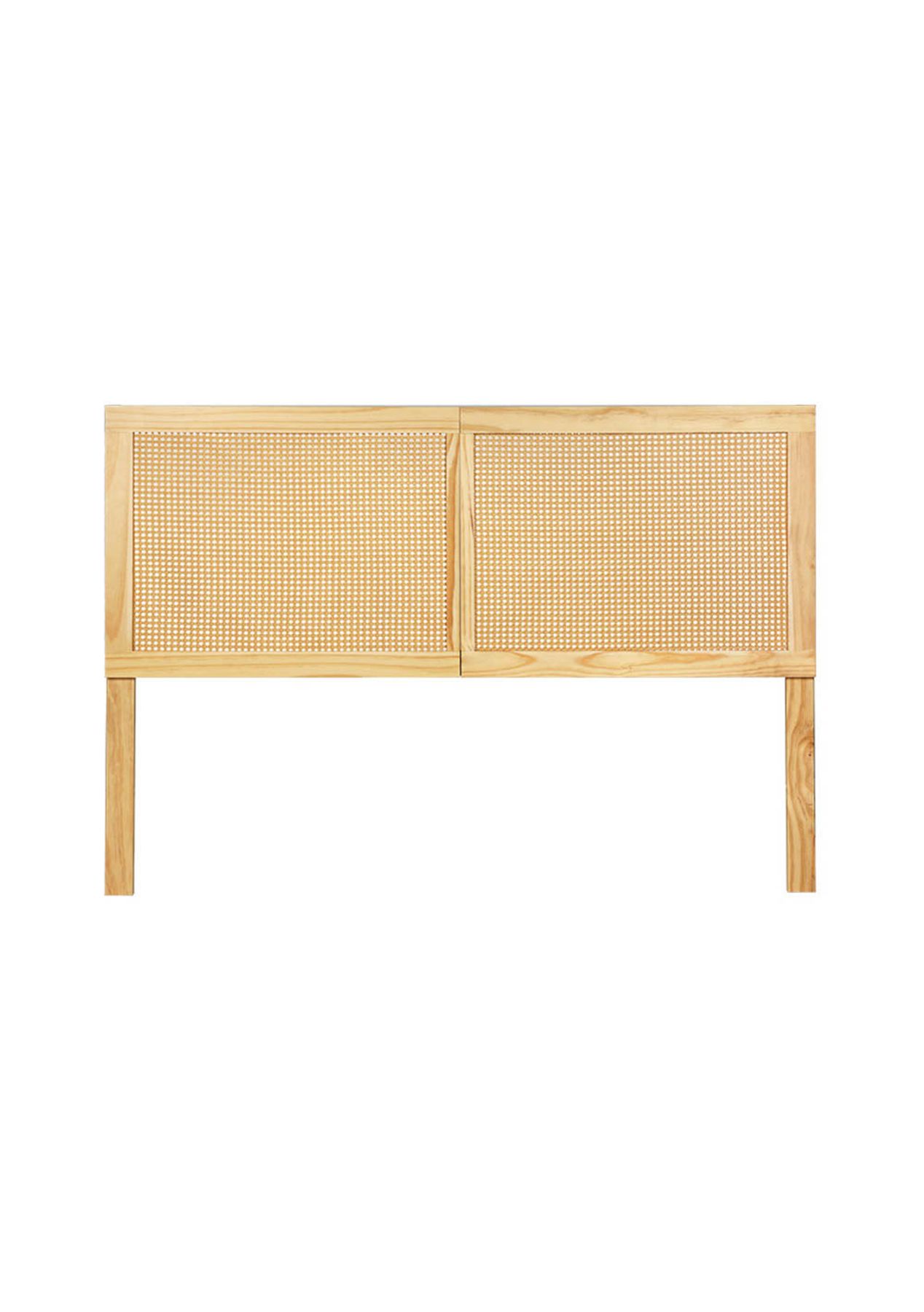 Artiss Bed Head Headboard Queen Rattan Ribo Pine Headboards ...