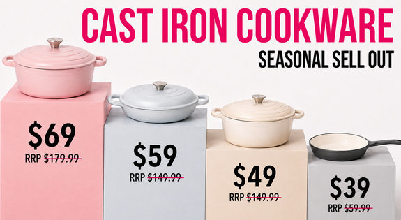 Shop the Seasonal Sell Out! Cast Iron Cookware $39, $49, $59 or $69! sale