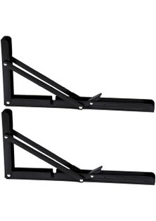 2pcs Space Saving Wall Mounted DIY Folding Shelf Brackets-30x16cm