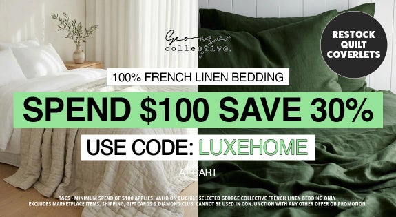 Shop the 100% French Linen Bedding + RESTOCK QUILTED COVERLETS- Spend $100 Save 30% - USE CODE: XXX sale