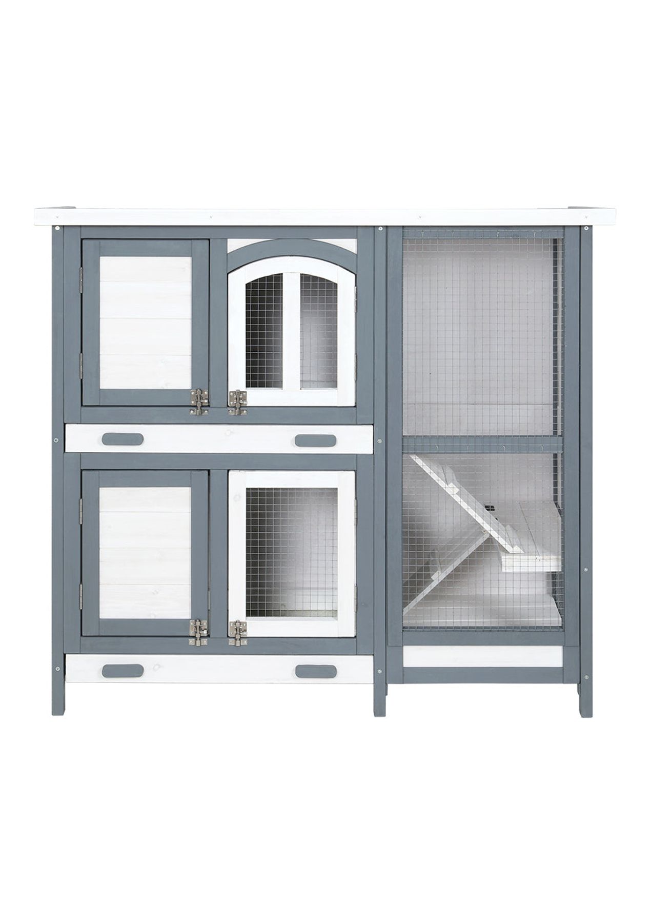 I.Pet Rabbit Hutch Chicken Coop 98Cm X 45Cm 92Cm Large Wooden House Run ...