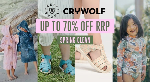 Shop the Pretty brave and Crywolf Spring Clean Up to 70% off RRP! sale
