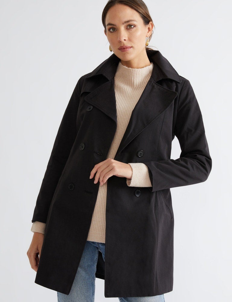 Womens Katies Belted Trench Coat - Onceit