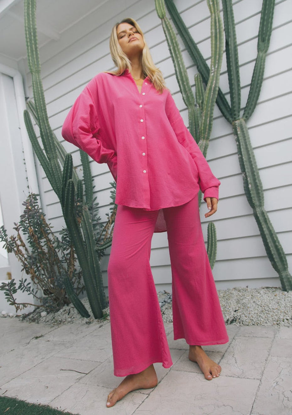 Charlie Holiday Rhodes Pant Fuchsia - Onceit