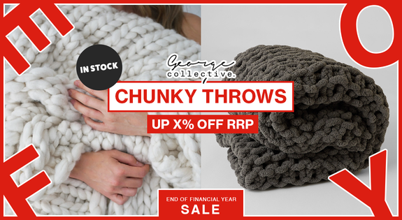 Shop the CHUNKY THROWS EOFY (UP 61% off RRP) - IN STOCK sale