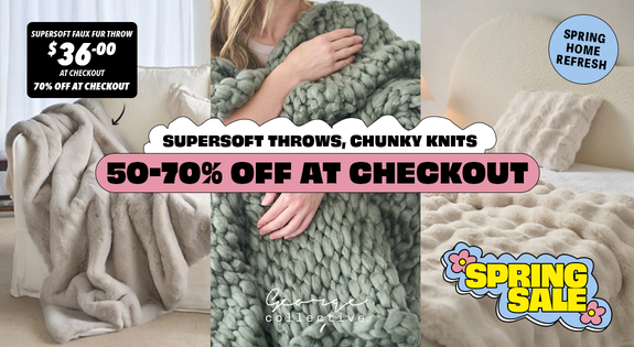 Shop the Spring Snuggle Deals! 50-70% OFF at checkout! Supersoft Throws, Chunky knits & More! sale