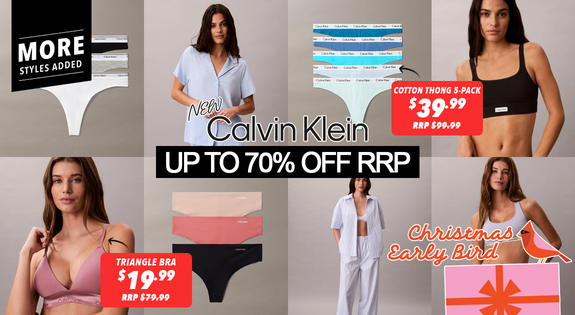 Shop the More Styles Added! NEW Calvin Klein Crazy Prices - Up To 70% Off RRP sale