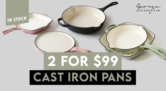 Shop the Cast Iron Pans - 2 for $99! sale