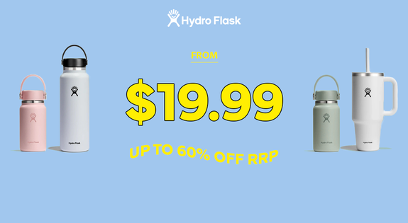 Shop the Hydro Flask from $19.99 - up to 60% off RRP sale