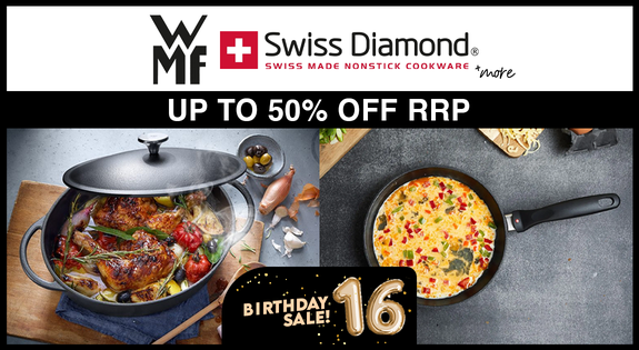 Shop the WMF, Swiss Diamond & More! Up to 50% off RRP! sale