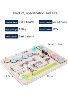 Wooden Montessori Activity Educational Learning  Busy Board