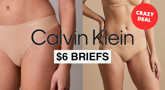 Shop the CRAZY DEAL! $6 Calvin Klein Briefs! sale