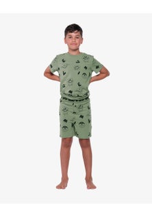 BAND OF BOYS - Smile Guys Summer PJs - Green