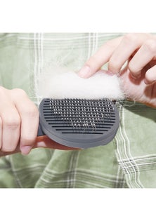 Pet Grooming Comb Shedding Hair Remove Brush-Gray