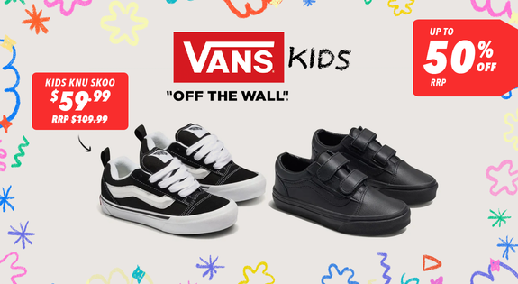 Shop the Kids Vans Up to 50% off RRP! sale