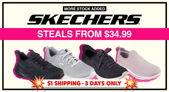 Shop the $1 shipping Skechers - 3 days only! sale