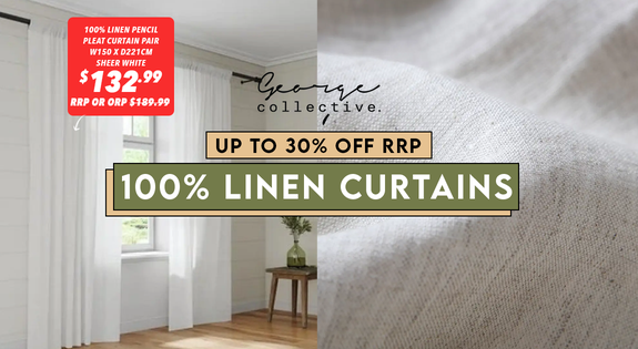 Shop the 100% French Linen curtains up to 30% off RRP sale