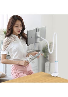 Adjustable Flexible Long Arm Mobile Phone Tablet Holder-Pink