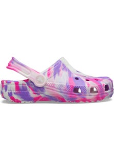Crocs - Toddlers Classic Glow Marbled Clog - Pink Crush/Multi