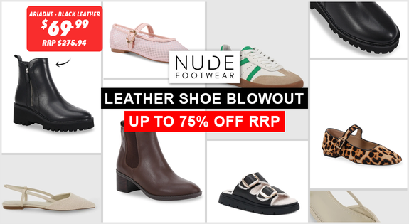 Shop the Leather Shoe Blowout! Up to 75% Off RRP! sale