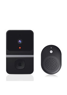 Wireless Video Support Doorbell with Night Vision Camera and Audio - Black