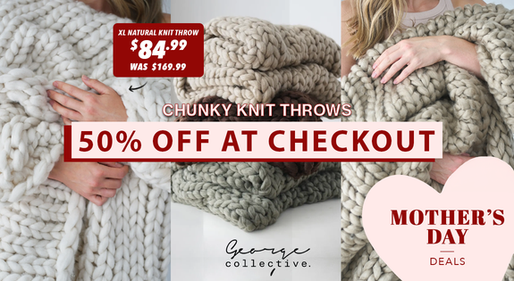 Shop the Chunky Knit Throws 50% Off at Checkout! sale