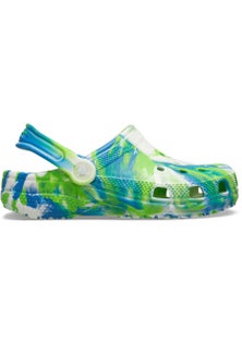 Crocs - Kids Classic Glow Marbled Clog - Prep Blue/Multi