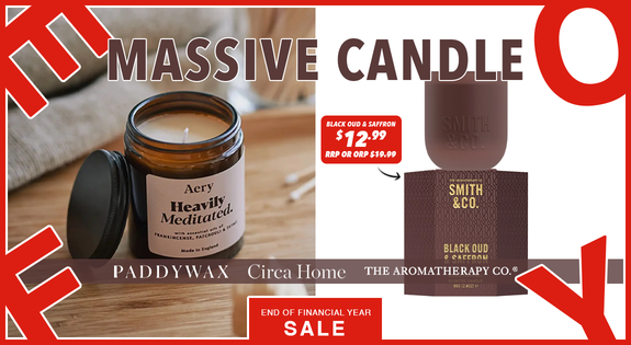 Shop the Massive Candle EOFY - Paddywax, Circa, The Aromatherapy Co. and more from $12.99! sale