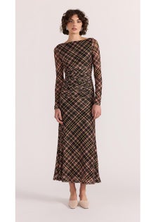 Staple The Label - Reign Mesh Midi Dress - Check