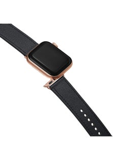Top Grain Leather Bands Compatible With Apple Watch Band for 38MM 40MM 41MM-Black