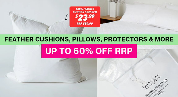 Shop the Feather Cushions, Pillows, Protectors & More up to 60% OFF RRP! sale