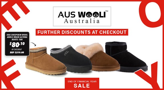 Shop the Aus Wooli - Further Discounts at Checkout sale