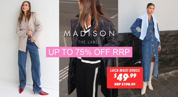 Shop the Madison The Label Winter Steals - Up to 75% Off RRP sale