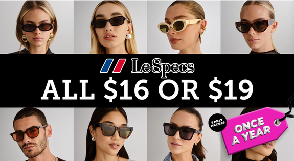 Shop the Le Specs ONCE A YEAR All $16 or $19 sale