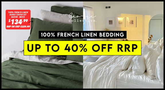 Shop the 100% French Linen Bedding Up to 40% off RRP! sale