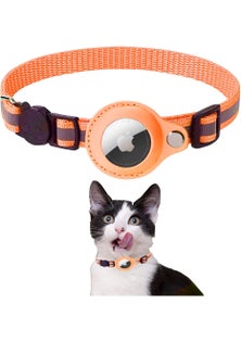 Reflective Airtag Holder Case Cat Puppy Collar-Orange