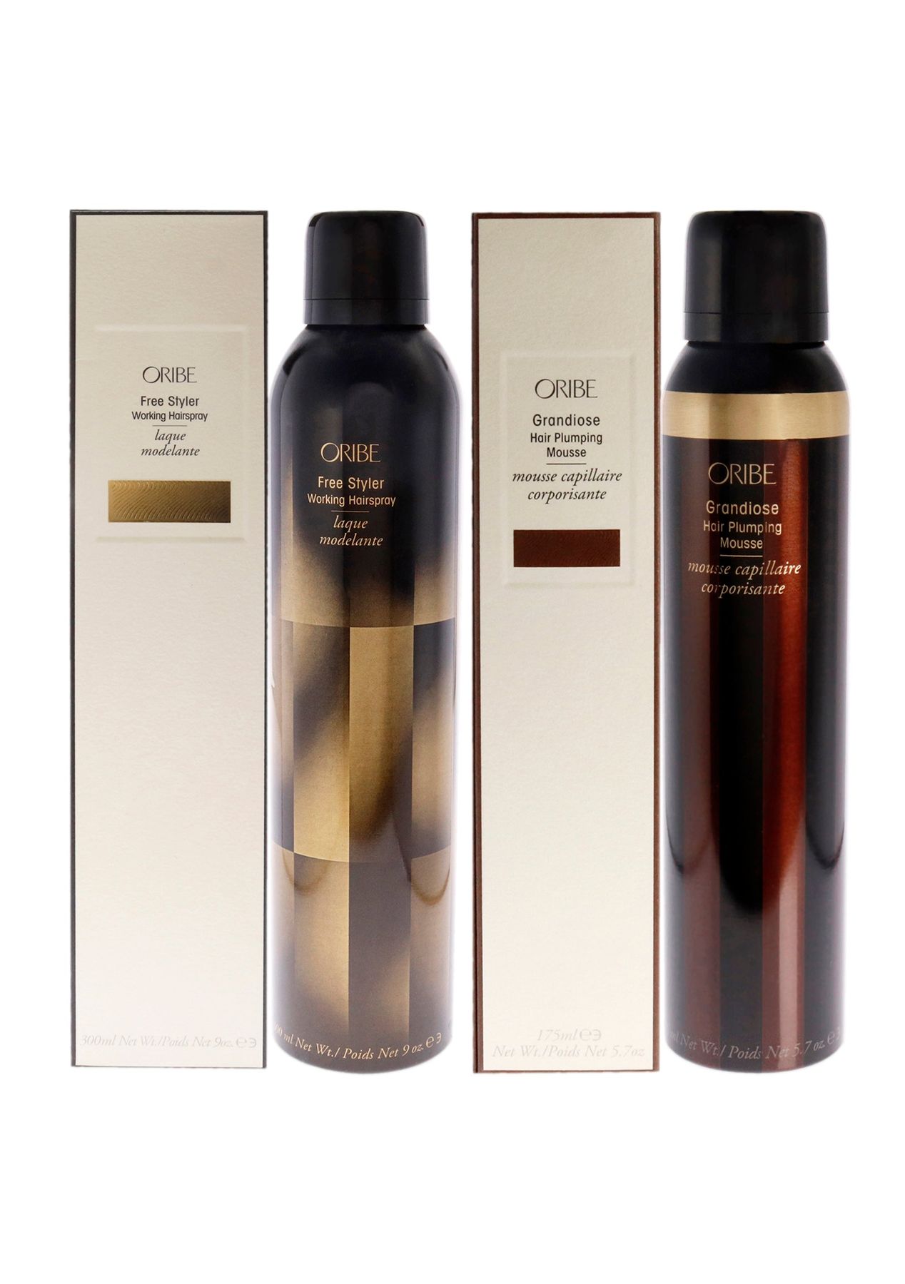 Oribe Grandiose Hair Plumping Mousse and Free Styler Working Hairspray ...