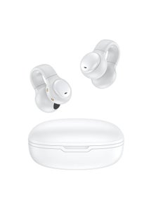 Ear Hanging Design Long Battery Life Wireless Headphones- USB Rechargeable - Beige