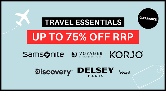 Shop the Travel Essentials Clearance up to 75% off RRP! sale