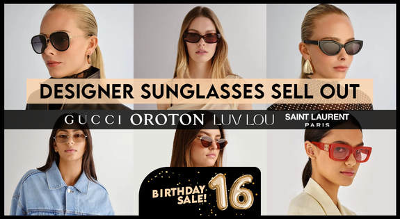 Shop the Designer Sunglassess Sell Out - Gucci, Luv Lou, Oroton & More sale