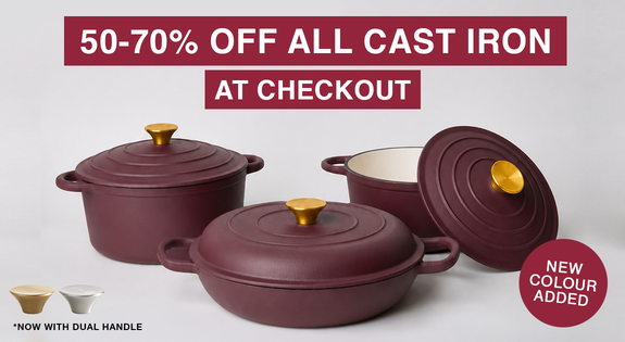 Shop the NEW! CAST IRON MERLOT COLOUR - 50% - 70% OFF AT CHECKOUT! sale