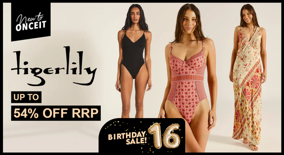 Shop the New to Onceit Tigerlily up to 54% off RRP! sale
