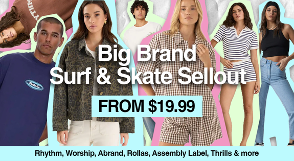 Shop the Big Brand Surf & Skate Sellout - From $19.99! sale