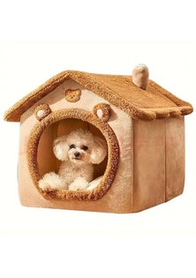 Foldable Warm And Semi-Enclosed Pet House For Cats And Dogs - L