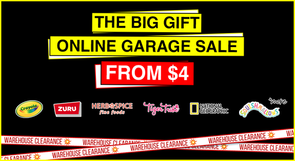 Shop the THE BIG GIFT ONLINE GARAGE SALE FROM $4 sale