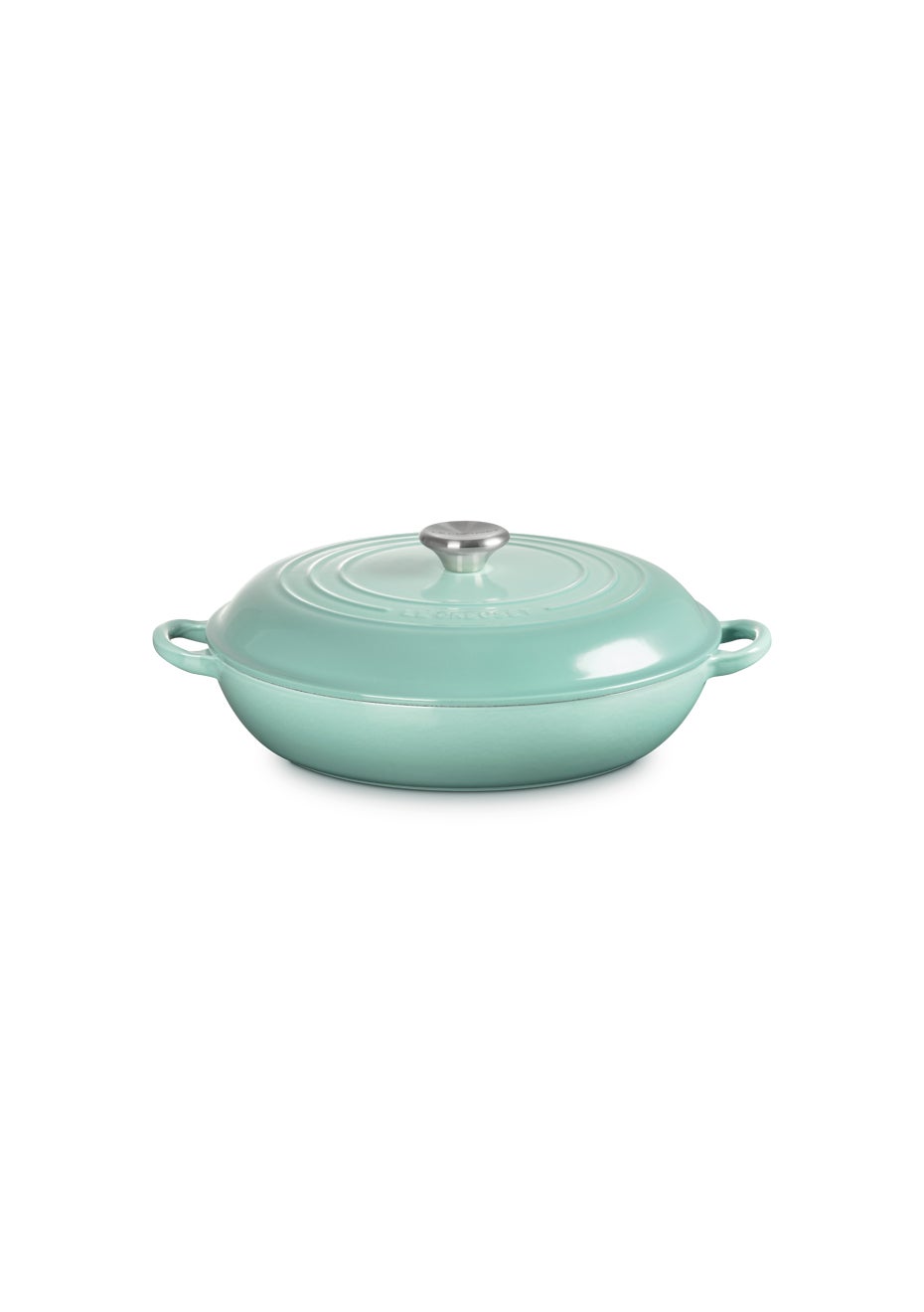 Le Creuset - Shallow Casserole/Braiser 30cm Silver Knob - Sage - Onceit