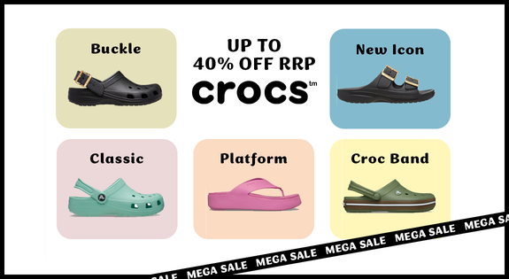 Shop the Crocs Mega Sale! Up to 40% off RRP! sale