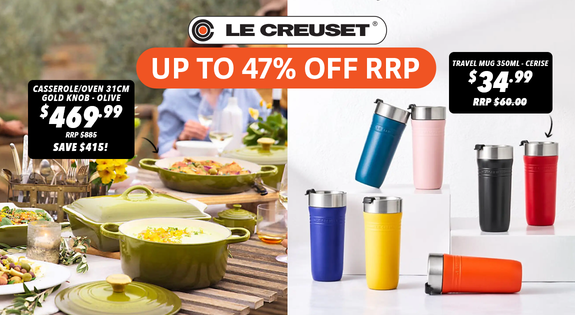 Shop the Le Creuset - Now Up To 47% Off RRP & $1 SHIPPING?! sale