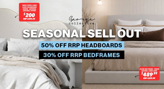 Shop the SEASONAL SELL OUT 50% OFF RRP HEADBOARDS & 30% OFF RRP BED FRAMES! sale